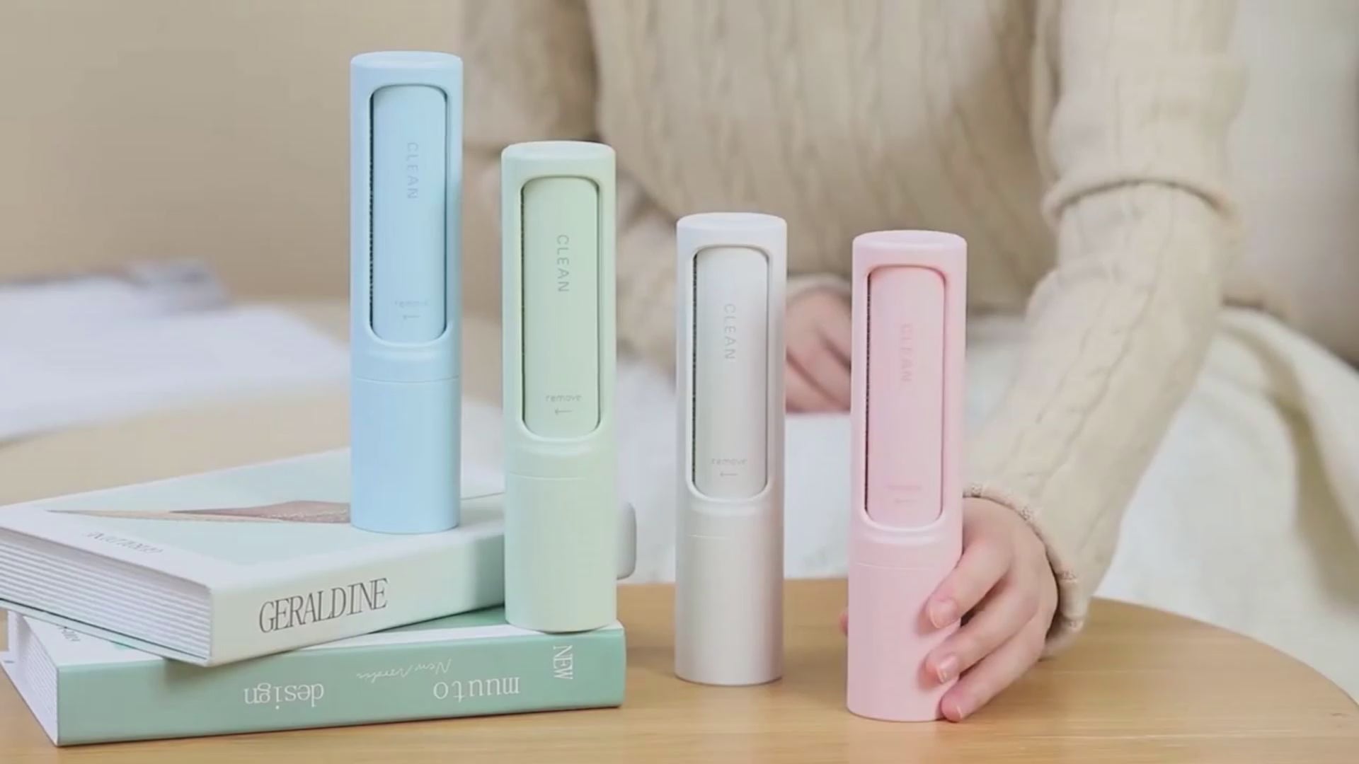 Reusable pet hair remover roller demonstration video
